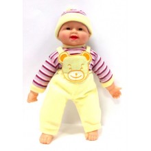 Пупс-хохотун Limo Toy Baby музыкальный в желтом комбинезоне 32 см (X1428-1) Пупс-хохотун Limo Toy Baby музыкальный в желтом комбинезоне 32 см (X1428-1)