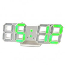 Электронные настольные LED часы с будильником и термометром VST LY 1089 Зелёный 
