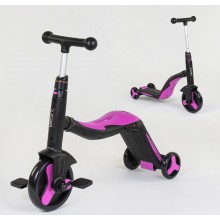 Детский Самокат Беговел Велосипед трансформер 3 в 1 Best Scooter JT 70708 Свет, 8 мелодий, колёса PU Чёрно-Розовый (70708) Детский Самокат Беговел Велосипед трансформер 3 в 1 Best Scooter JT 70708 Свет, 8 мелодий, колёса PU Чёрно-Розовый (70708)