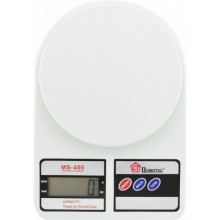 Весы кухонные Domotec MS-400 до 10 кг погрешность 1 г Белые Весы кухонные Domotec MS-400 до 10 кг погрешность 1 г Белые