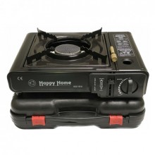 Портативная туристическая газовая плита с пьезоподжигом Happy Home BDZ-155-A двойного действия с пластиковым кейсом + адаптер 2300 Вт Портативная туристическая газовая плита с пьезоподжигом Happy Home BDZ-155-A двойного действия с пластиковым кейсом + адаптер 2300 Вт