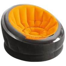 Надувное кресло Intex EMPIRE 68582 велюровое 112х109х69 см Оранжевый