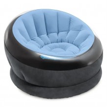 Надувное кресло Intex EMPIRE 68582 велюровое 112х109х69 см Голубое