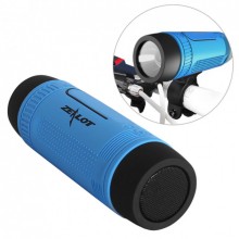 Портативная акустическая и велосипедная Bluetooth Колонка ZeaLot S1 с Функцией Power Bank и Фонариком Синий