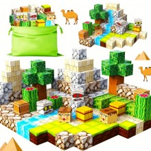 Магнитный конструктор Minecraft 100 блоков Майнкрафт кубики Приключения в Египте Магнитный конструктор Minecraft 100 блоков Майнкрафт кубики Приключения в Египте