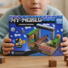 Магнітний конструктор Майнкрафт My World Блоки с фігурками 100 деталей Minecraft Магнітний конструктор Майнкрафт My World Блоки с фігурками 100 деталей Minecraft