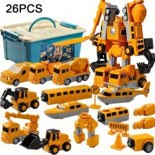 Магнітний конструктор Робот трансформер 8в1 з машинок будівельна техніка 26 предметів у кейсі Магнітний конструктор Робот трансформер 8в1 з машинок будівельна техніка 26 предметів у кейсі