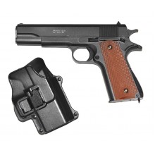 Страйкбольний пістолет з кобурою Colt M1911 Galaxy G13+ метал пластик чорний
