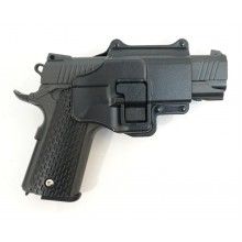Страйкбольний пістолет з кобурою Colt 1911 Rail Galaxy G25+ метал чорний   