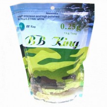 Кулі страйкбольні пластикові BB King 0.25г шліфовані 6 мм 4000шт 1кг Білі Кулі страйкбольні пластикові BB King 0.25г шліфовані 6 мм 4000шт 1кг Білі