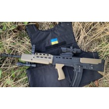 Страйкбольная Винтовка Автомат VIGOR L85A2 прицел и фонарик 6 мм Чёрно-коричневый Страйкбольная Винтовка Автомат VIGOR L85A2 прицел и фонарик 6 мм Чёрно-коричневый