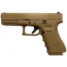 Автоматичний страйкбольний пістолет Глок Glock G17 Vigor VG1-Tan Stippling Version газовий з імітацією віддачі 6 мм Кайот