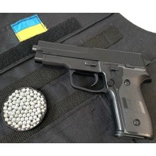 Страйкбольный Пистолет SIG Sauer P226 VIGOR V12 металл, стреляет пульками 6 мм Чёрный