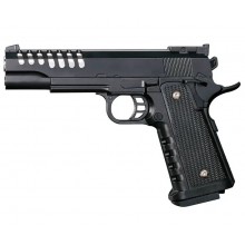 Страйкбольный Пистолет COLT M1911 VIGOR V16 металл, стреляет пульками 6 мм Черный