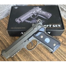 Страйкбольный Пистолет Beretta M92 VIGOR V22 металл, пластик стреляет пульками 6 мм Коричневый