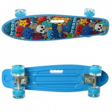 Пенні Борд Скейт маленький Лонгборд з ручкою Best Board MS0749-6 Original для фрірайду, дошка 55 см, колеса поліуретанові d=6 см світяться, Blue (74584) Пенні Борд Скейт маленький Лонгборд з ручкою Best Board MS0749-6 Original для фрірайду, дошка 55 см, колеса поліуретанові d=6 см світяться, Blue (74584)