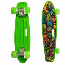 Пенні Борд Скейт маленький Лонгборд з ручкою Best Board MS0749-6 Original для фрірайду, дошка 55 см, колеса поліуретанові d=6 см світяться, Green (74581) Пенні Борд Скейт маленький Лонгборд з ручкою Best Board MS0749-6 Original для фрірайду, дошка 55 см, колеса поліуретанові d=6 см світяться, Green (74581)