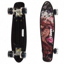Пенні Борд Скейт маленький Лонгборд з ручкою Best Board MS0749-6 Original для фрірайду, дошка 55 см, колеса поліуретанові d=6 см світяться, Black (74585) Пенні Борд Скейт маленький Лонгборд з ручкою Best Board MS0749-6 Original для фрірайду, дошка 55 см, колеса поліуретанові d=6 см світяться, Black (74585)