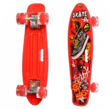 Пенні Борд Скейт маленький Лонгборд з ручкою Best Board MS0749-6 Original для фрірайду, дошка 55 см, колеса поліуретанові d=6 см світяться,Red (74580) Пенні Борд Скейт маленький Лонгборд з ручкою Best Board MS0749-6 Original для фрірайду, дошка 55 см, колеса поліуретанові d=6 см світяться,Red (74580)