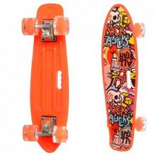 Пенні Борд Скейт маленький Лонгборд з ручкою Best Board MS0749-6 Original для фрірайду, дошка 55 см, колеса поліуретанові d=6 см світяться, Orange (74586) Пенні Борд Скейт маленький Лонгборд з ручкою Best Board MS0749-6 Original для фрірайду, дошка 55 см, колеса поліуретанові d=6 см світяться, Orange (74586)
