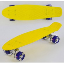 Скейт Пенні Борд маленький Лонгборд Best Board 1010 Original для фрірайду, дошка 55 см, колеса поліуретанові d=6 см світяться, Жовтий (74180) Скейт Пенні Борд маленький Лонгборд Best Board 1010 Original для фрірайду, дошка 55 см, колеса поліуретанові d=6 см світяться, Жовтий (74180)