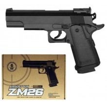 Страйкбольний Пистолет Colt 1911 CYMA ZM26 металл, пластик стреляет пульками 6 мм Черный