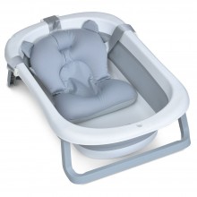 Ванночка дитяча складна El Camino ME 1151 PLUS Gray з матрацом і термометром Сірий Ванночка дитяча складна El Camino ME 1151 PLUS Gray з матрацом і термометром Сірий