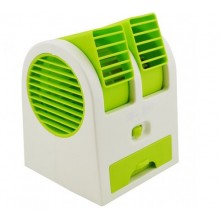 Портативный настольный мини кондиционер Conditioning Air Cooler USB Electric Mini Fan HB-168 аккумуляторный вентилятор Зелёный