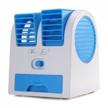 Портативный настольный мини кондиционер Conditioning Air Cooler USB Electric Mini Fan HB-168 аккумуляторный вентилятор Синий
